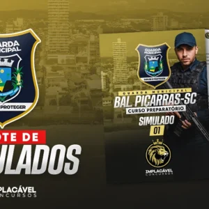 Combo De 5 Simulados - Guarda Municipal De Balneário Piçarras-SC